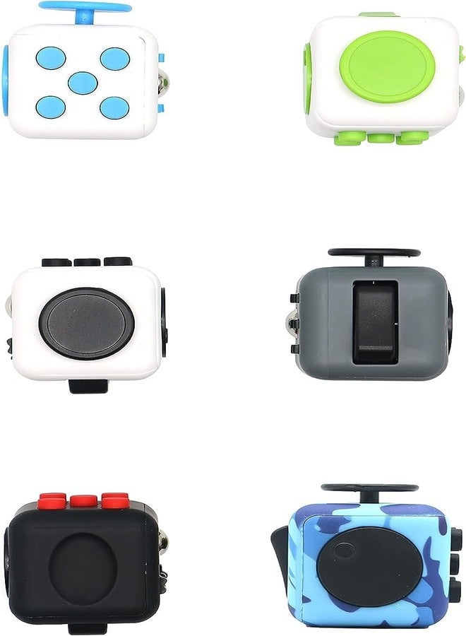 ANAB GI Fidget Cube,Fidget Toy Cube,Magic Cube Stress and Anxiety Relief Toys, Fidgets Toy Cube Relaxing Hand-Held for Adults, Killing Time Cool Fidget Block (White & Black) (White Green) - Image 5